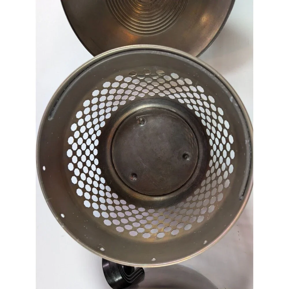 Vintage Enterprise Aluminum Steamer Pot Basket Dome Lid 8.5